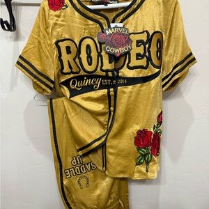 Women’s Rodeo Quincy Baseball Jersey and pants NWT 2 piece set